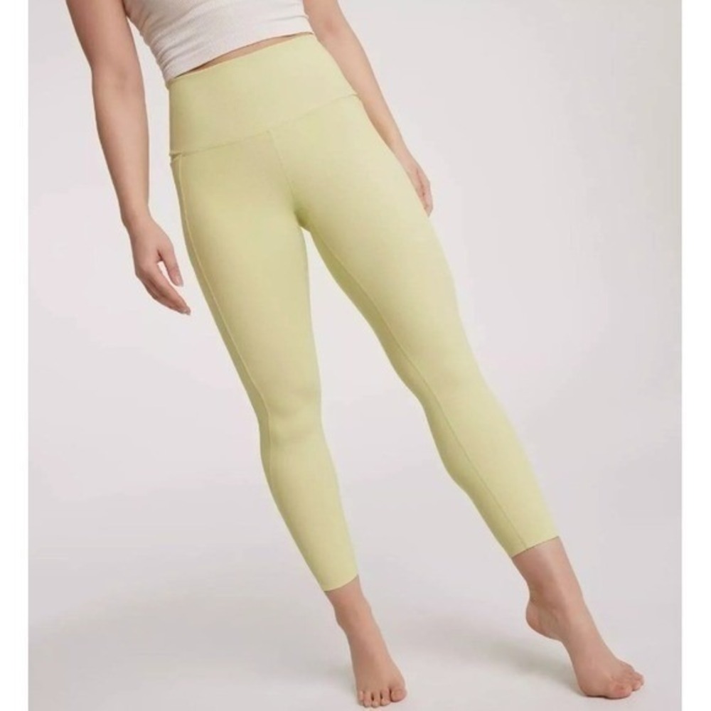 CALIA Women's Seamed Ribbed Essential 7/8 Legging Light Green XXS‎ NWT